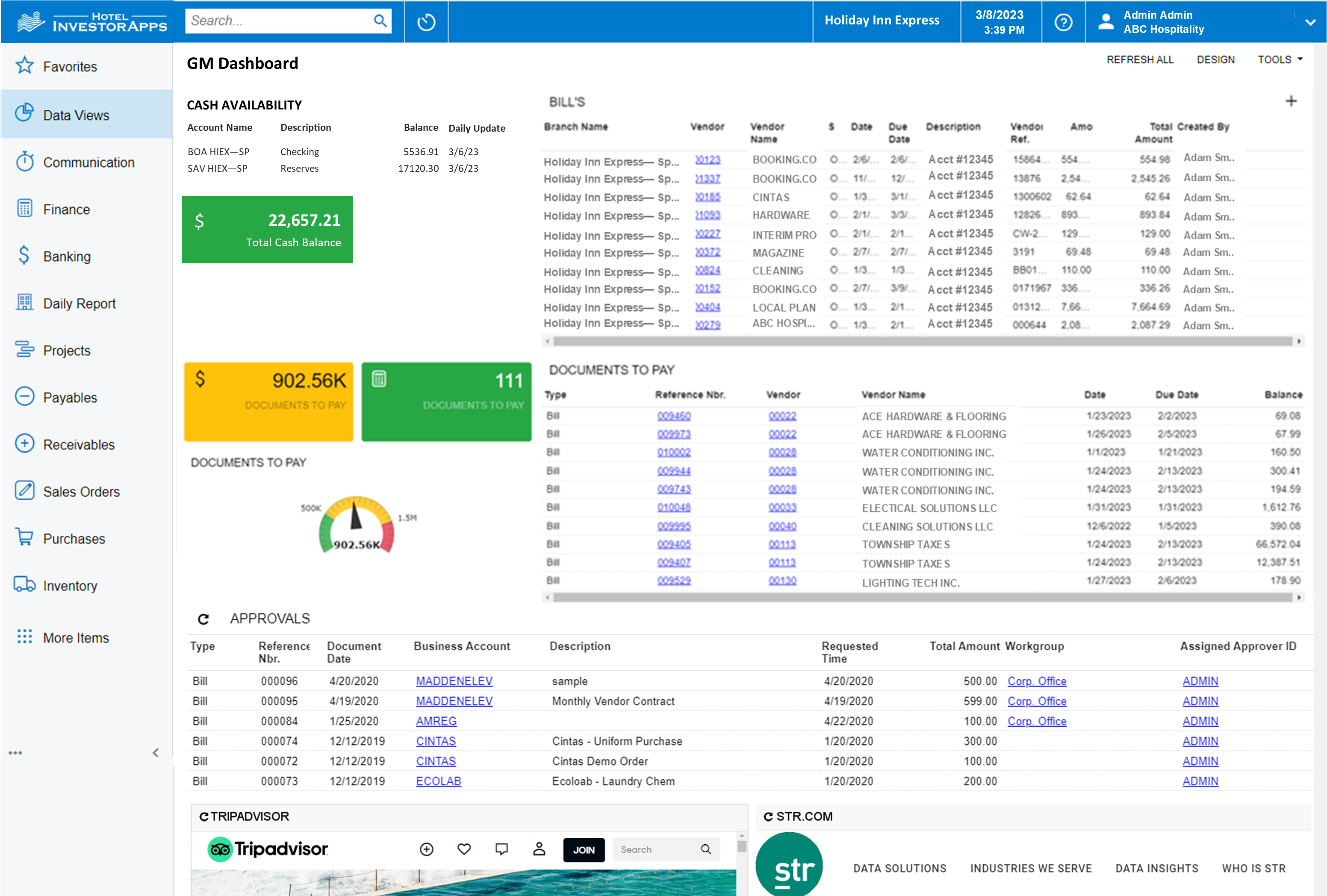 Property Dashboard for Financial and Operational Control